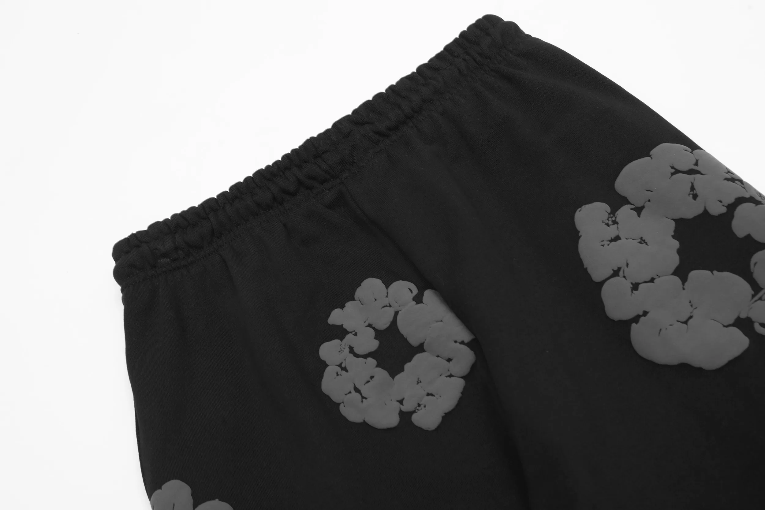 D105# P190 Denim Tears Kapok 400g heavy 100% cotton sweatpants trousers color: black Size: S M L XL